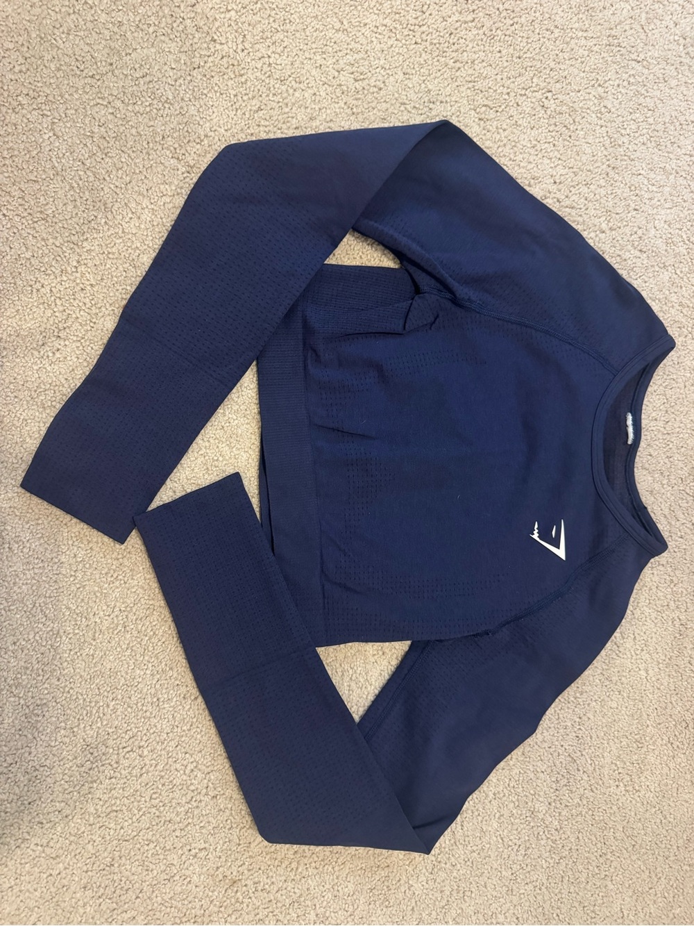 Gymshark Navy Long-Sleeve Vital Crop